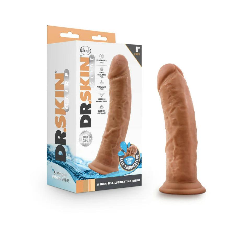 Blush Dr. Skin Glide Gold Collection Self Lubricating Dildo 8in - Buy At Luxury Toy X - Free 3-Day Shipping
