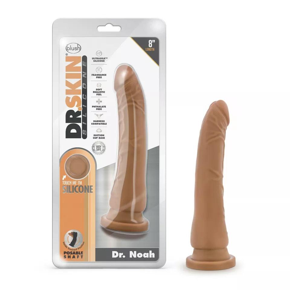 Blush Dr. Skin Platinum Collection Dr. Noah Silicone Dildo with Suction Cup 8in - Buy At Luxury Toy X - Free 3-Day Shipping