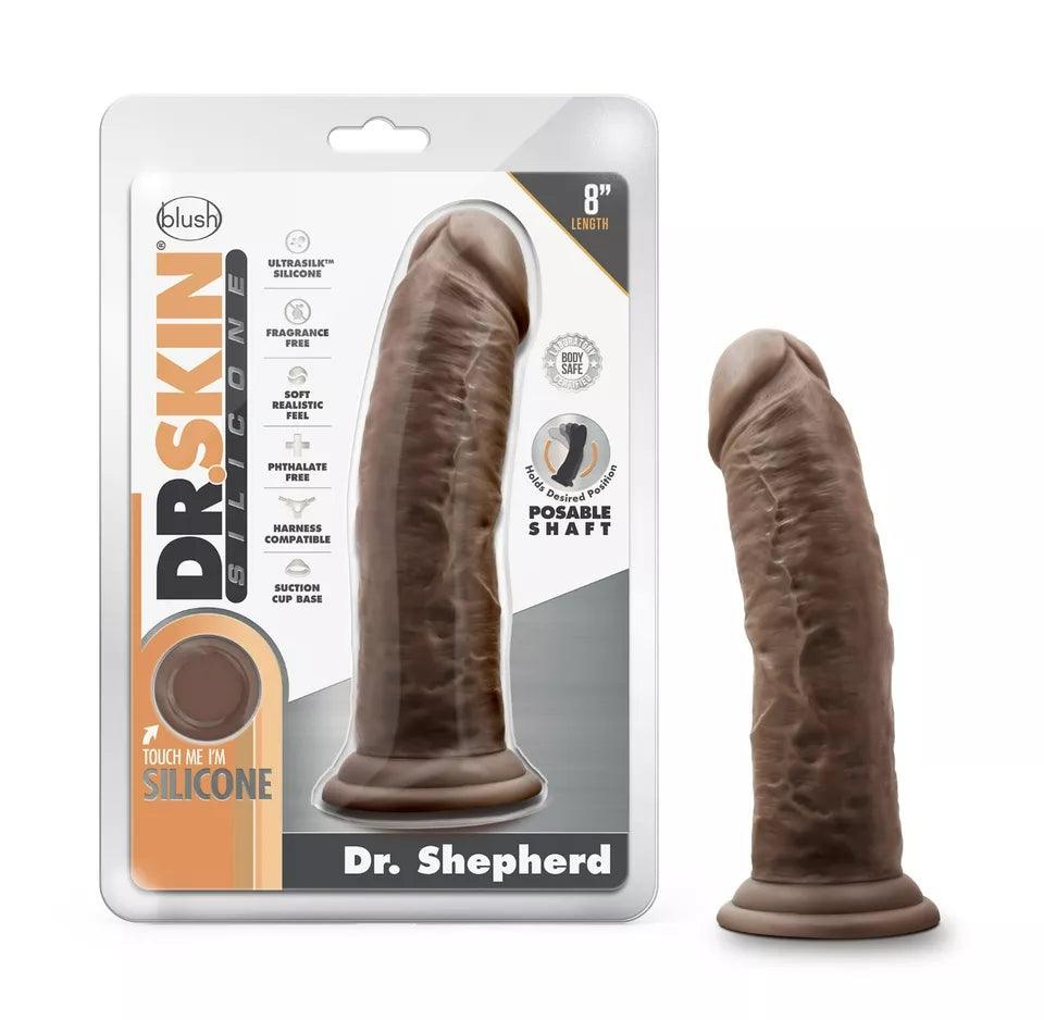 Blush Dr. Skin Platinum Collection Dr. Shepherd Silicone Dildo with Suction Cup 8in - Buy At Luxury Toy X - Free 3-Day Shipping
