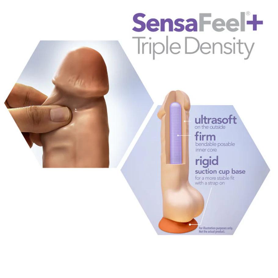 Blush Dr. Skin Plus Realistic 7 in. Triple Density Posable Dildo with Balls & Suction Cup - Buy At Luxury Toy X - Free 3-Day Shipping