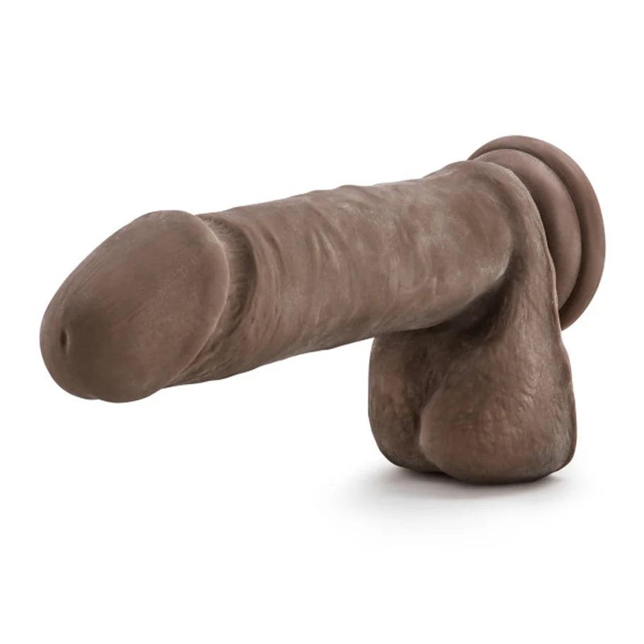 Blush Dr. Skin Plus Thick 9 in. Triple Density Posable Dildo with Balls & Suction Cup - Buy At Luxury Toy X - Free 3-Day Shipping
