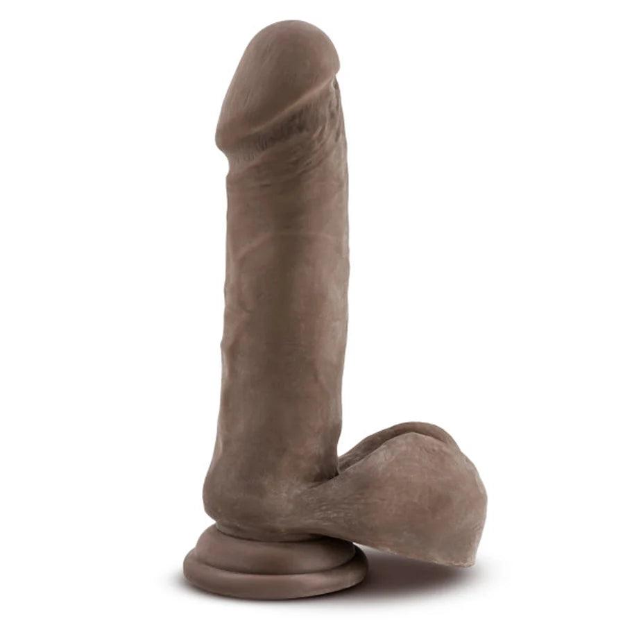 Blush Dr. Skin Plus Thick 9 in. Triple Density Posable Dildo with Balls & Suction Cup - Buy At Luxury Toy X - Free 3-Day Shipping