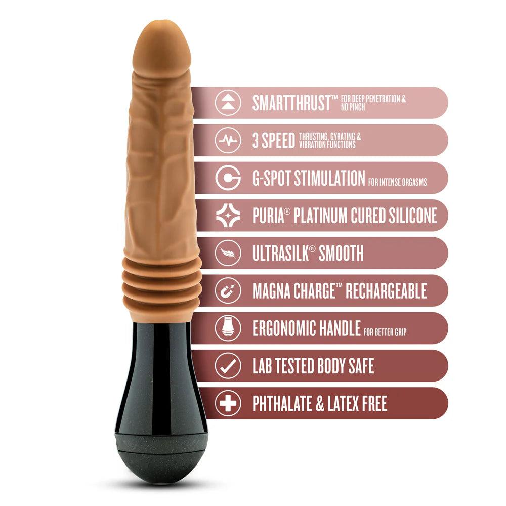 Blush Dr. Skin Silicone Dr. Arthur Thrusting Gyrating Vibrating Dildo - Buy At Luxury Toy X - Free 3-Day Shipping