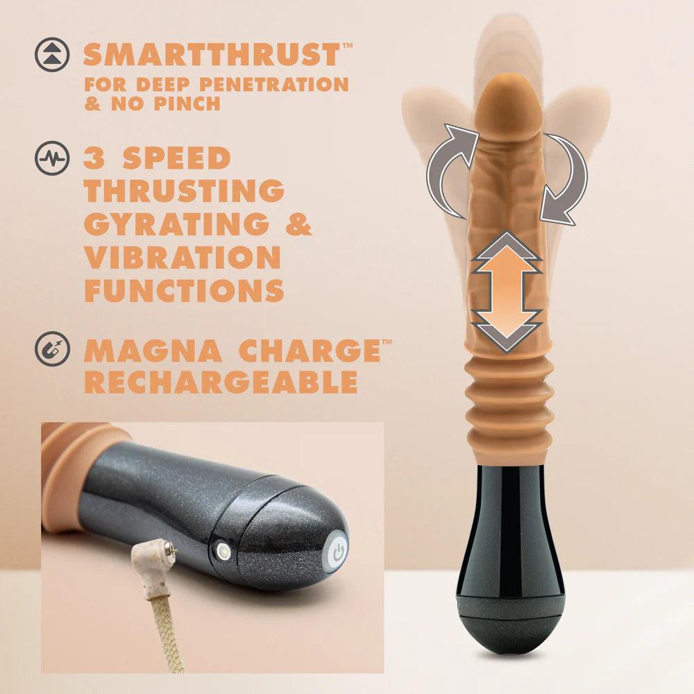 Blush Dr. Skin Silicone Dr. Arthur Thrusting Gyrating Vibrating Dildo - Buy At Luxury Toy X - Free 3-Day Shipping