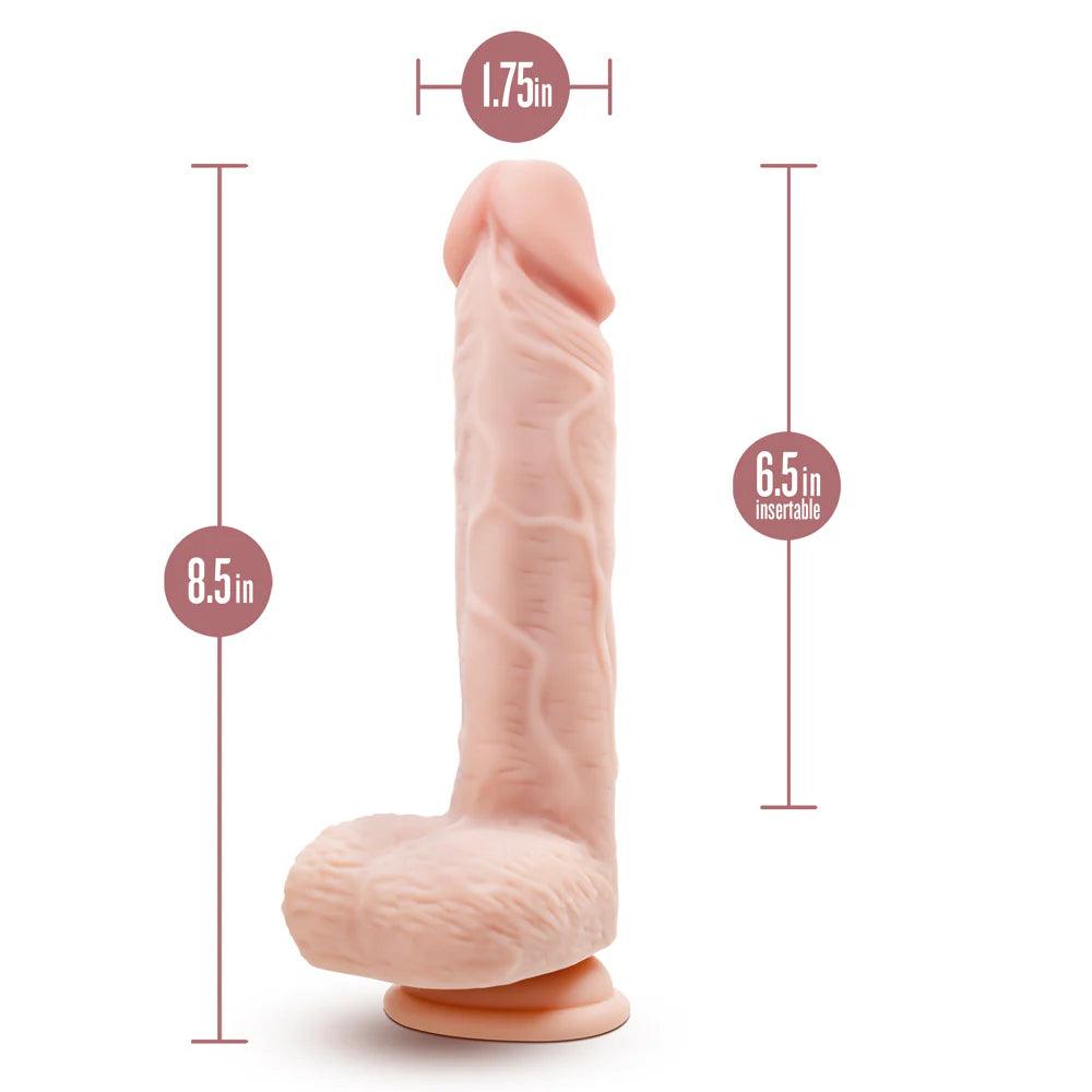 Blush Dr. Skin Silicone Dr. Ethan Rechargeable Remote-Controlled 8.5 in. Gyrating & Vibrating Dildo - Buy At Luxury Toy X - Free 3-Day Shipping