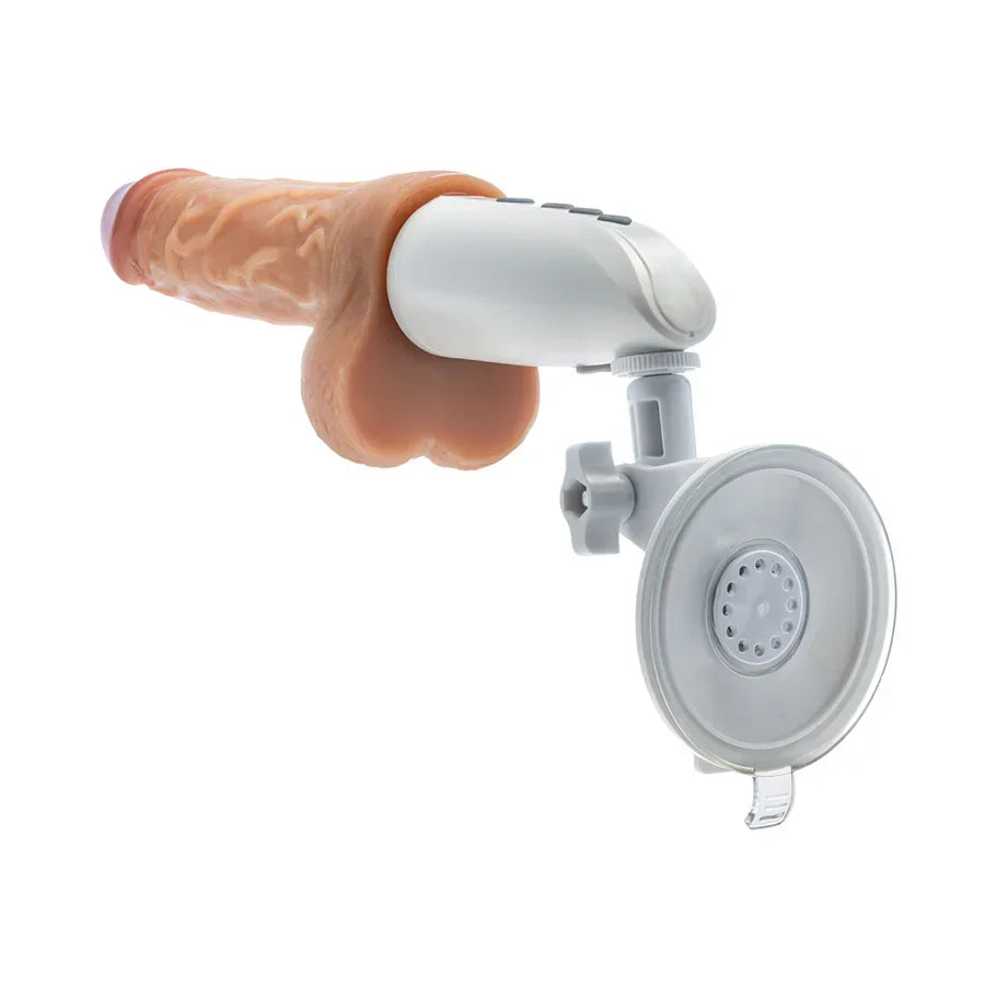 Blush Dr. Skin Silicone Dr. Hammer Thrusting Dildo with Handle 7 in. - Buy At Luxury Toy X - Free 3-Day Shipping