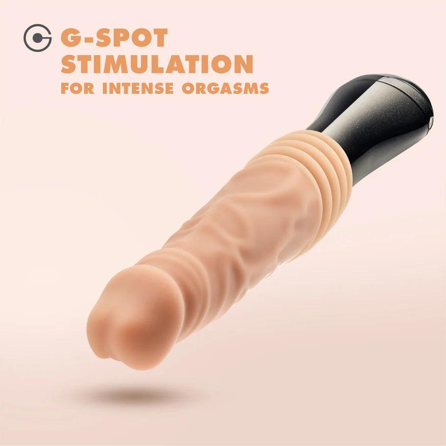 Blush Dr. Skin Silicone Dr. Knight Thrusting Gyrating Vibrating Dildo - Buy At Luxury Toy X - Free 3-Day Shipping