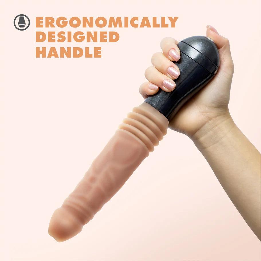 Blush Dr. Skin Silicone Dr. Knight Thrusting Gyrating Vibrating Dildo - Buy At Luxury Toy X - Free 3-Day Shipping