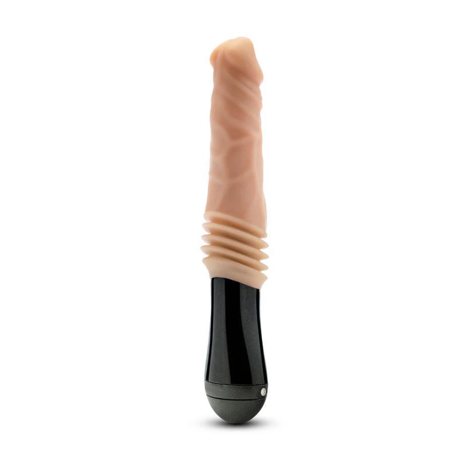 Blush Dr. Skin Silicone Dr. Knight Thrusting Gyrating Vibrating Dildo - Buy At Luxury Toy X - Free 3-Day Shipping