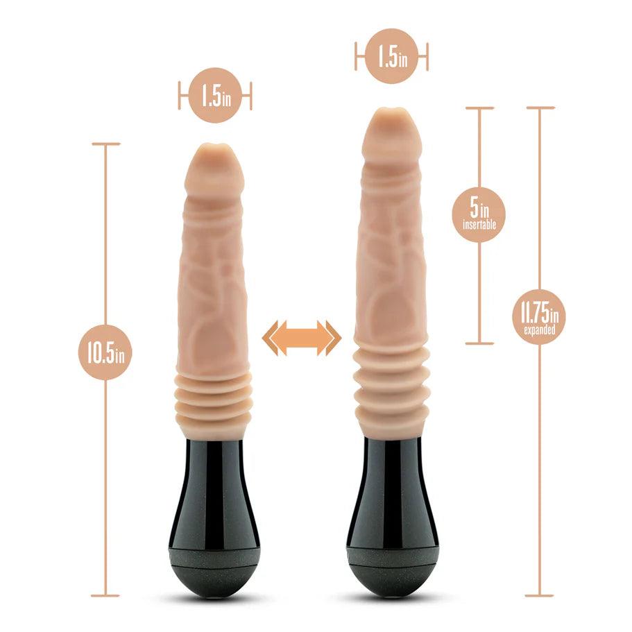 Blush Dr. Skin Silicone Dr. Knight Thrusting Gyrating Vibrating Dildo - Buy At Luxury Toy X - Free 3-Day Shipping