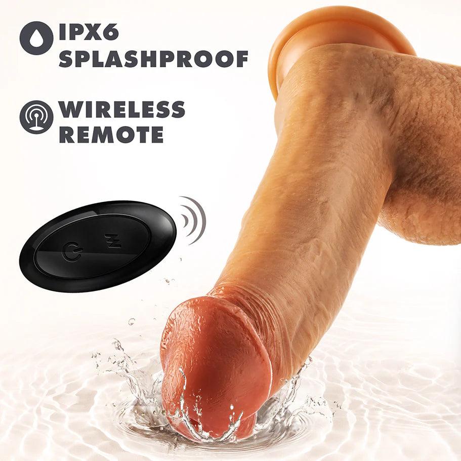 Blush Dr. Skin Silicone Dr. Phillips Thrusting Dildo 8.5 in. - Buy At Luxury Toy X - Free 3-Day Shipping