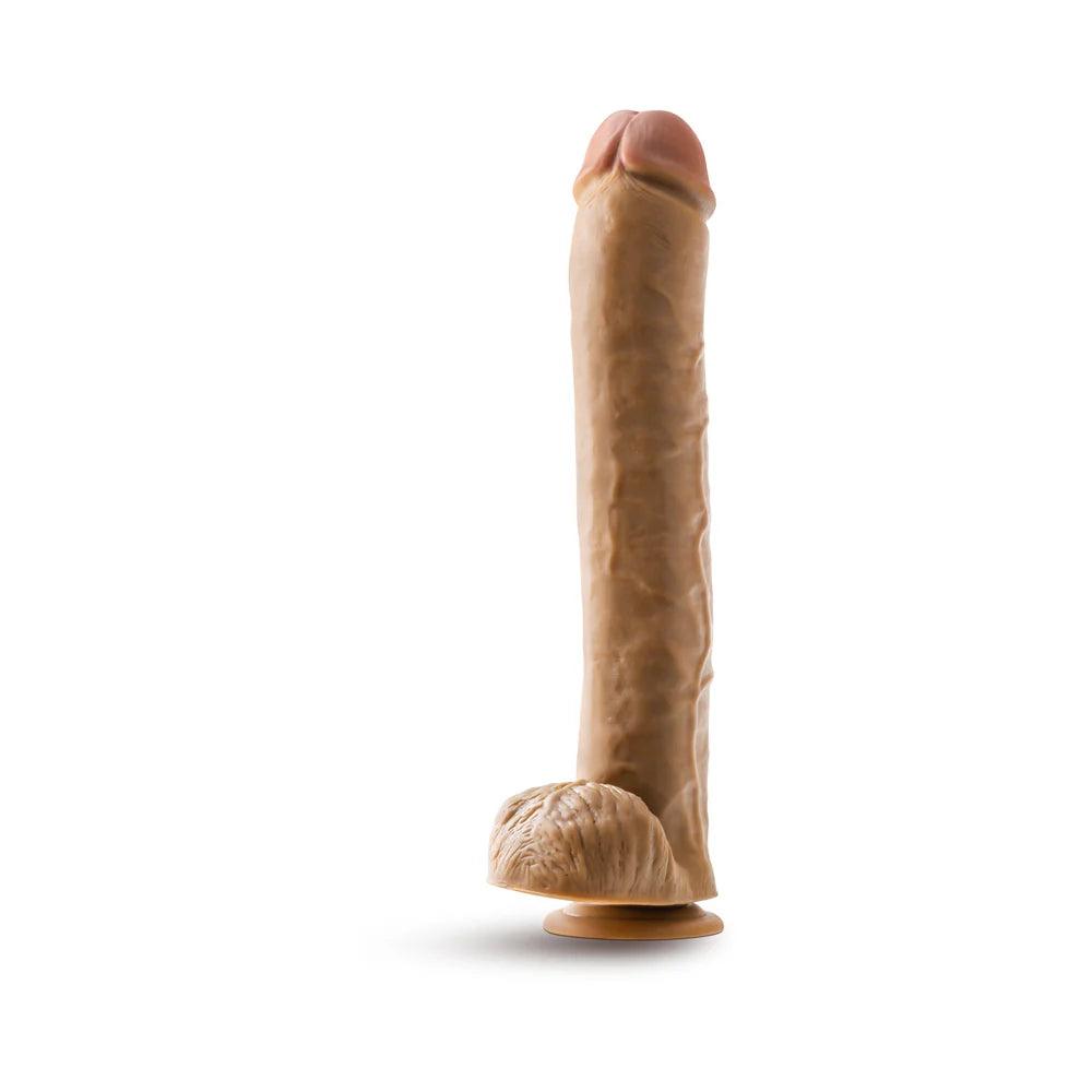 Blush Dr. Skin Silver Collection Dr. Michael Dildo with Balls and Suction Cup 14in - Buy At Luxury Toy X - Free 3-Day Shipping