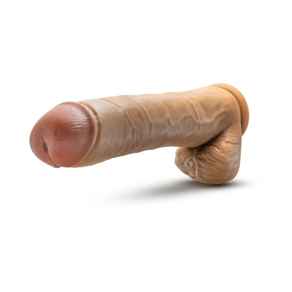 Blush Dr. Skin Silver Collection Dr. Michael Dildo with Balls and Suction Cup 14in - Buy At Luxury Toy X - Free 3-Day Shipping