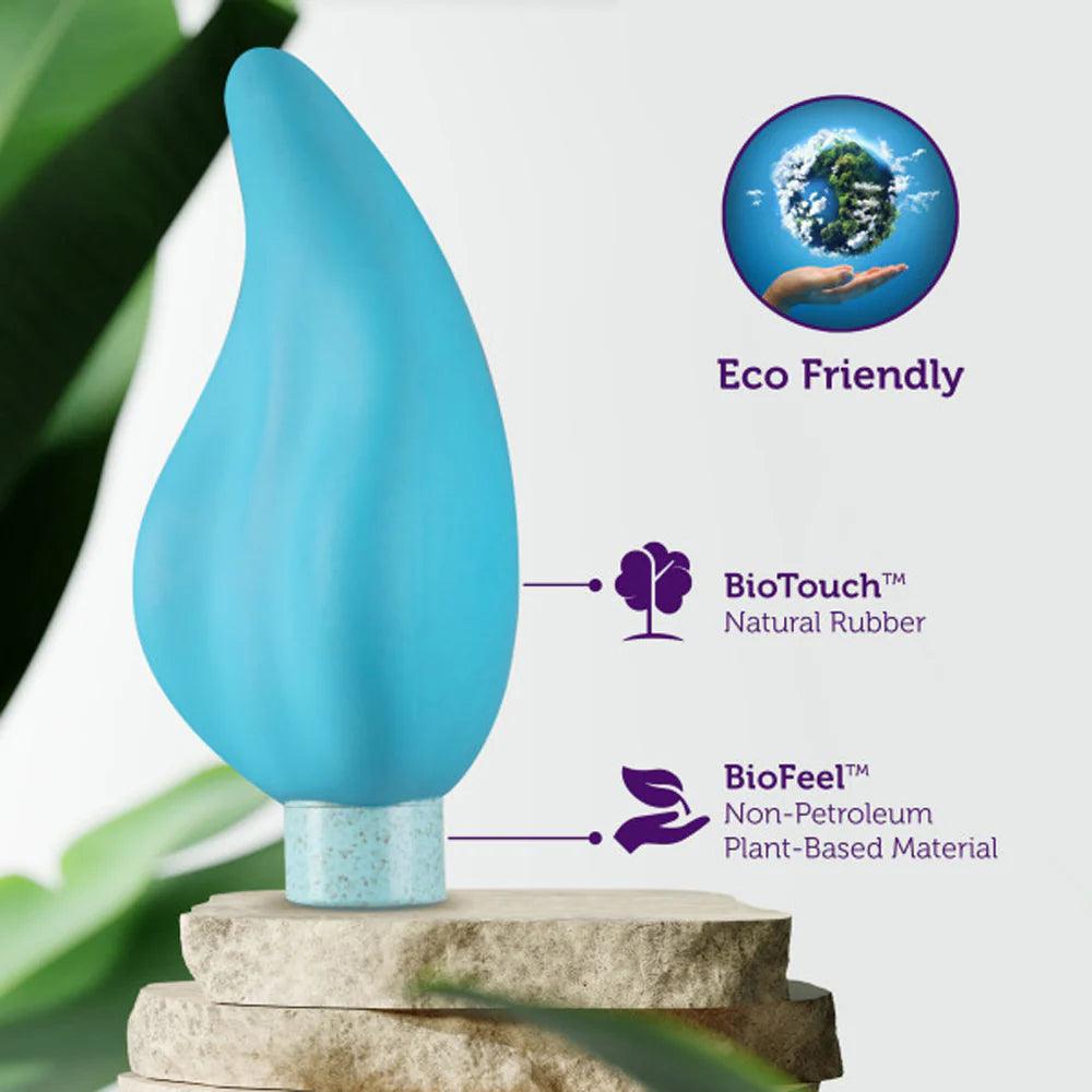 Blush Gaia Eco Caress Bullet Vibrator and Sleeve Aqua - Buy At Luxury Toy X - Free 3-Day Shipping