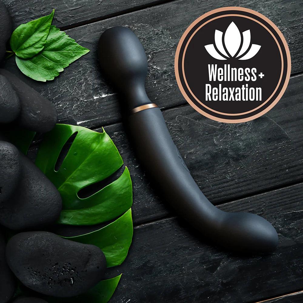 Blush Gia Rechargeable Silicone Massage Wand - Black - Buy At Luxury Toy X - Free 3-Day Shipping
