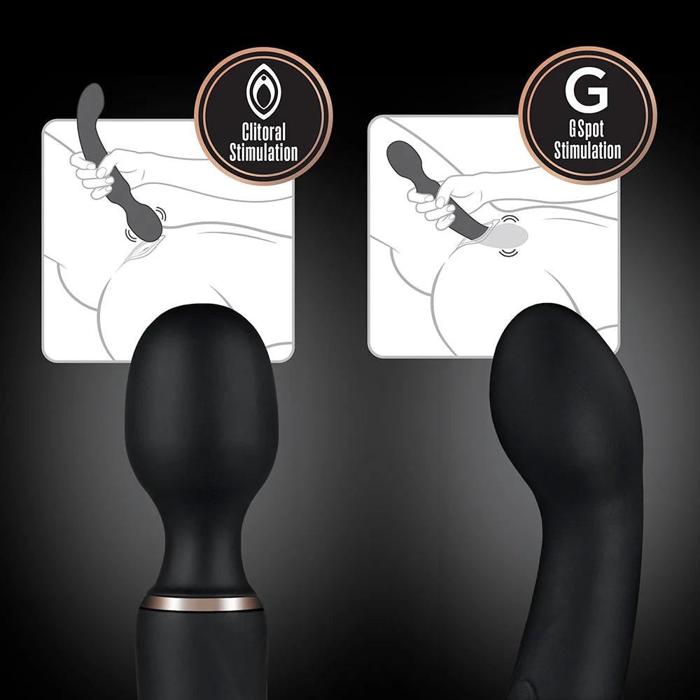 Blush Gia Rechargeable Silicone Massage Wand - Black - Buy At Luxury Toy X - Free 3-Day Shipping