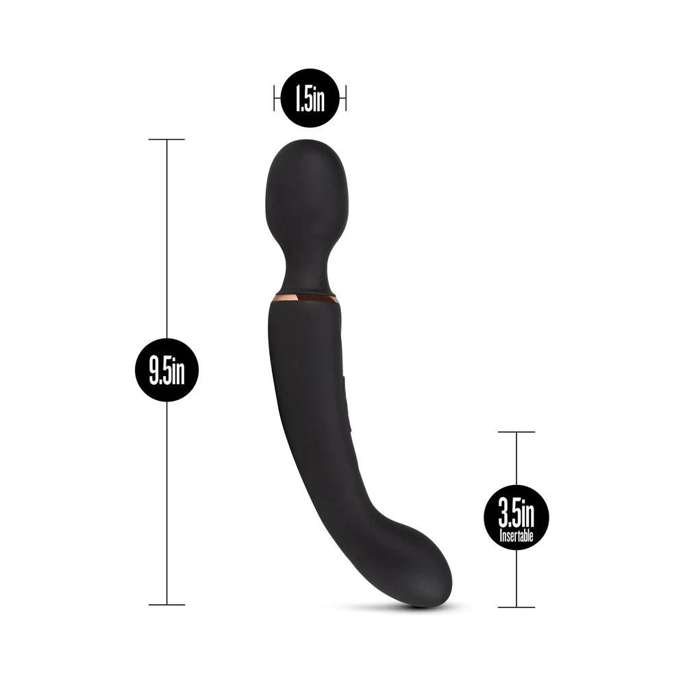 Blush Gia Rechargeable Silicone Massage Wand - Black - Buy At Luxury Toy X - Free 3-Day Shipping