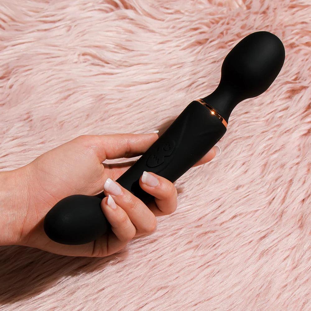 Blush Gia Rechargeable Silicone Massage Wand - Black - Buy At Luxury Toy X - Free 3-Day Shipping