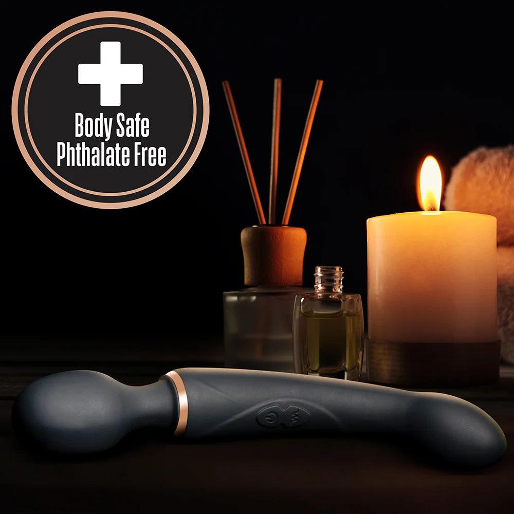 Blush Gia Rechargeable Silicone Massage Wand - Black - Buy At Luxury Toy X - Free 3-Day Shipping