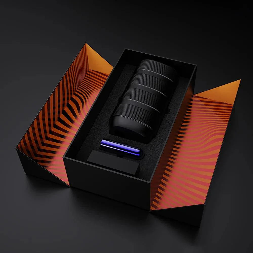 Blush M Elite Platinum Strok Rechargeable Silicone Dual End Pussy Masturbator - Buy At Luxury Toy X - Free 3-Day Shipping