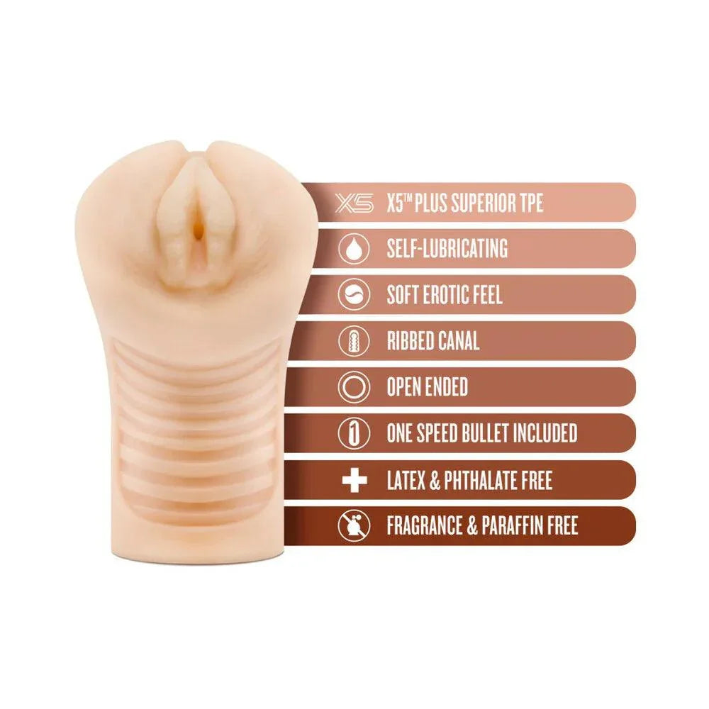 Blush M Elite Soft + Wet Annabella Vagina Stroker with Bullet Vibrator - Buy At Luxury Toy X - Free 3-Day Shipping