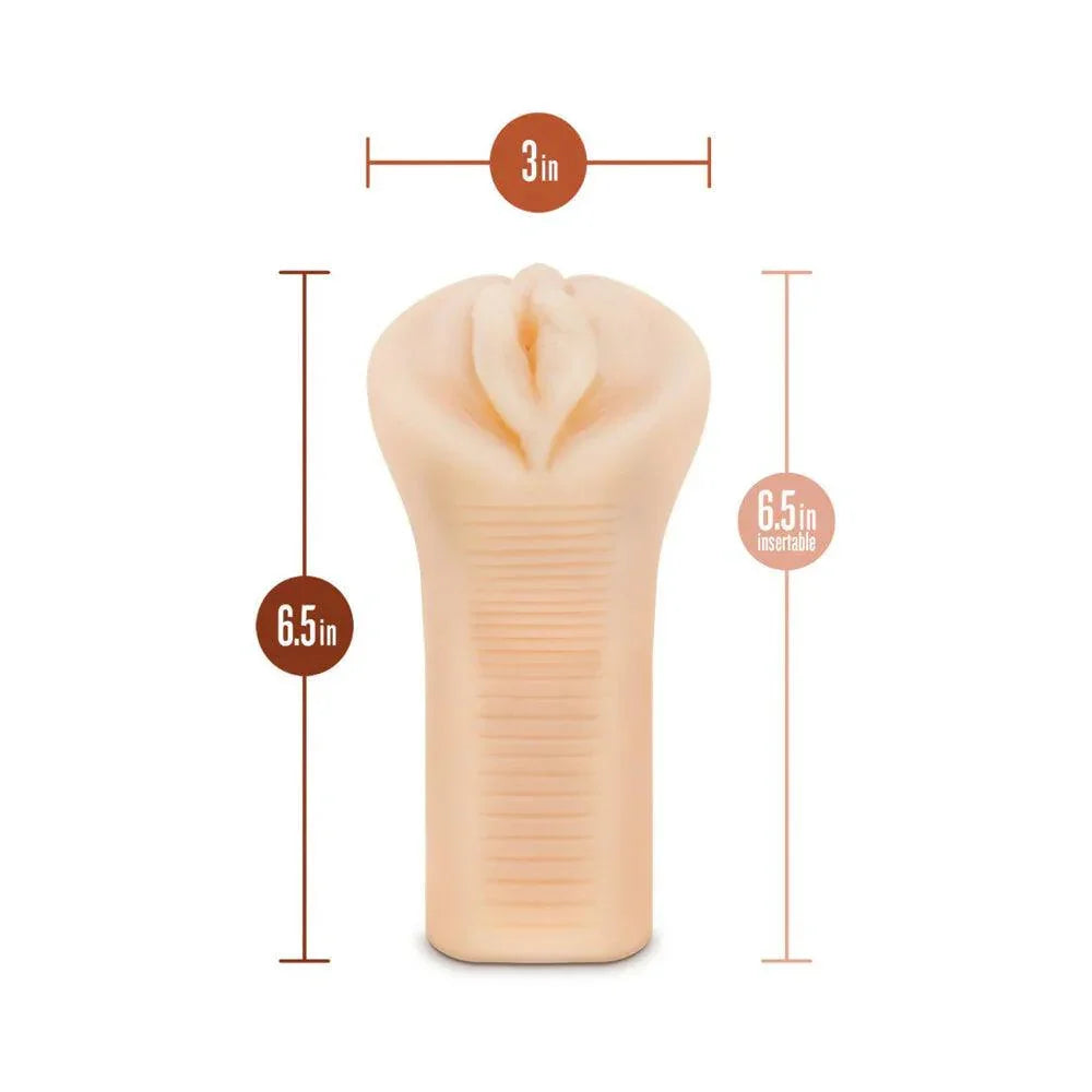Blush M Elite Soft + Wet Veronika Vagina Stroker with Bullet Vibrator - Buy At Luxury Toy X - Free 3-Day Shipping