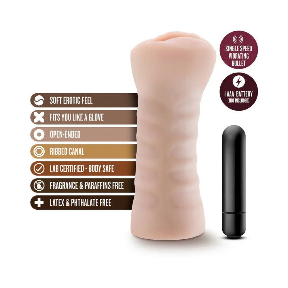 Blush M for Men Ashley Vagina Stroker with Bullet Vibrator - Buy At Luxury Toy X - Free 3-Day Shipping