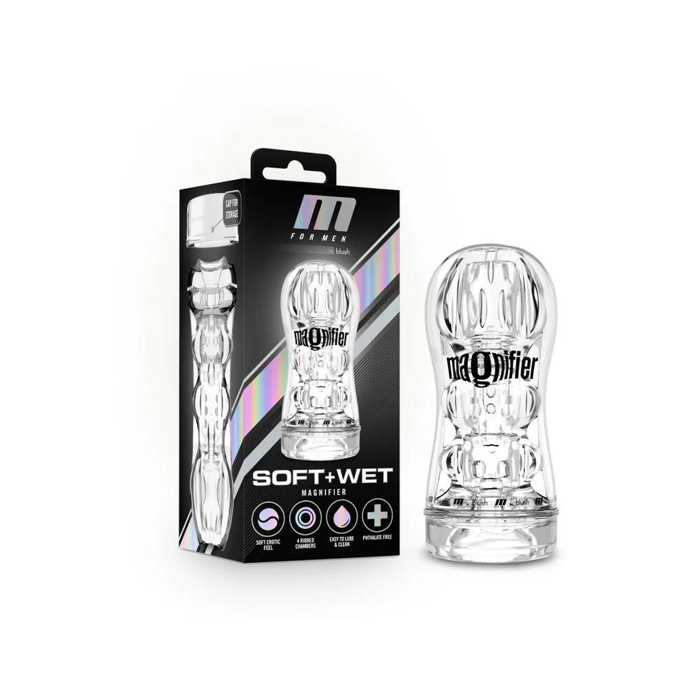 Blush M for Men Soft + Wet Magnifier Self-Lubricating See-Through Stroker - Buy At Luxury Toy X - Free 3-Day Shipping