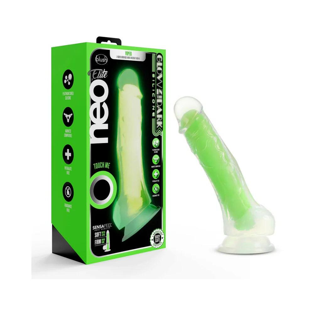 Blush Neo Elite Glow in the Dark Viper 7 in. Dual-Density Dildo - Buy At Luxury Toy X - Free 3-Day Shipping