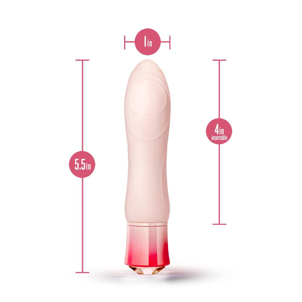 Blush Oh My Gem Elegant Rechargeable Warming Textured Silicone G-Spot Vibrator Morganite - Buy At Luxury Toy X - Free 3-Day Shipping
