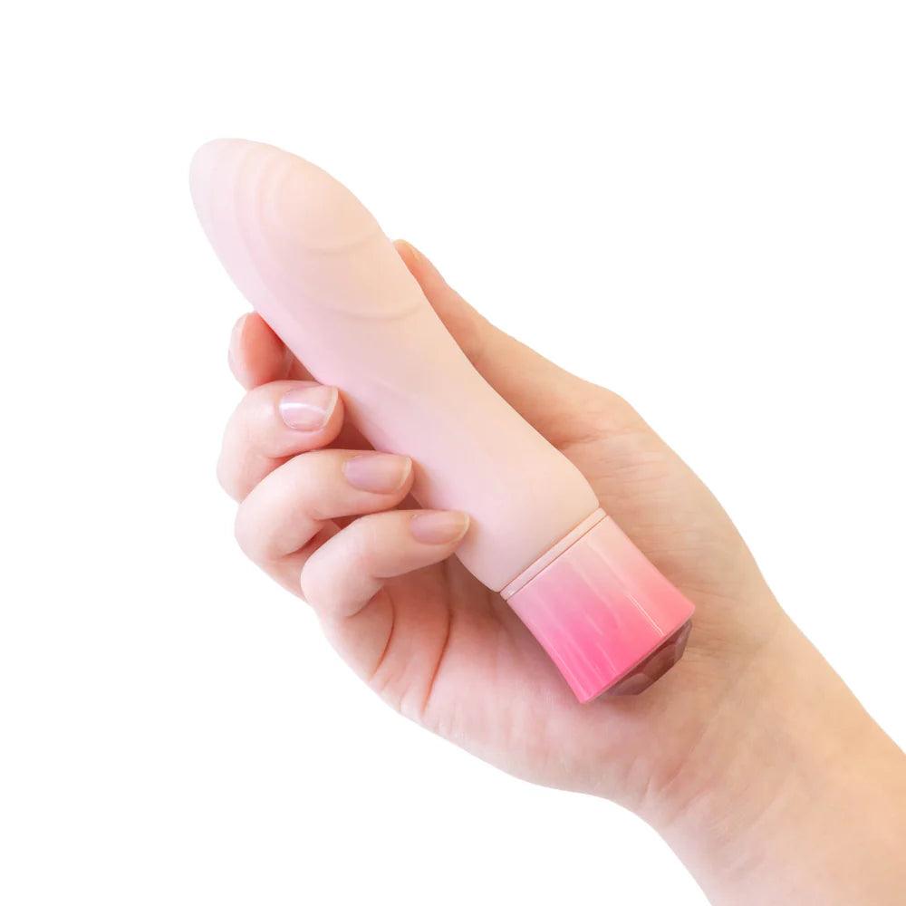 Blush Oh My Gem Elegant Rechargeable Warming Textured Silicone G-Spot Vibrator Morganite - Buy At Luxury Toy X - Free 3-Day Shipping