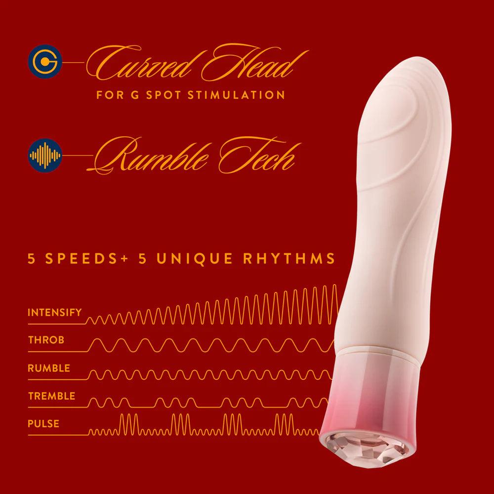 Blush Oh My Gem Elegant Rechargeable Warming Textured Silicone G-Spot Vibrator Morganite - Buy At Luxury Toy X - Free 3-Day Shipping