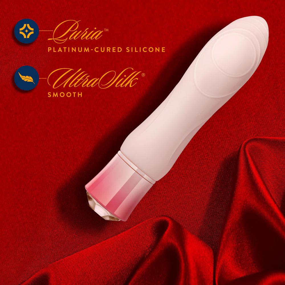 Blush Oh My Gem Elegant Rechargeable Warming Textured Silicone G-Spot Vibrator Morganite - Buy At Luxury Toy X - Free 3-Day Shipping