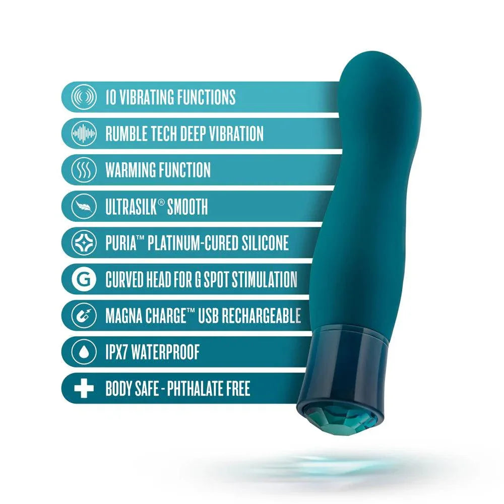 Blush Oh My Gem Fierce Rechargeable Warming Silicone G-Spot Vibrator - Buy At Luxury Toy X - Free 3-Day Shipping