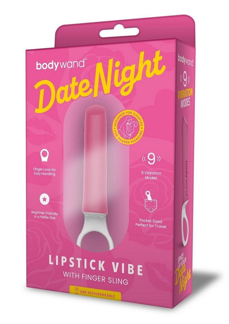 Bodywand Date Night Rechargeable Silicone Lipstick Vibrator - Buy At Luxury Toy X - Free 3-Day Shipping