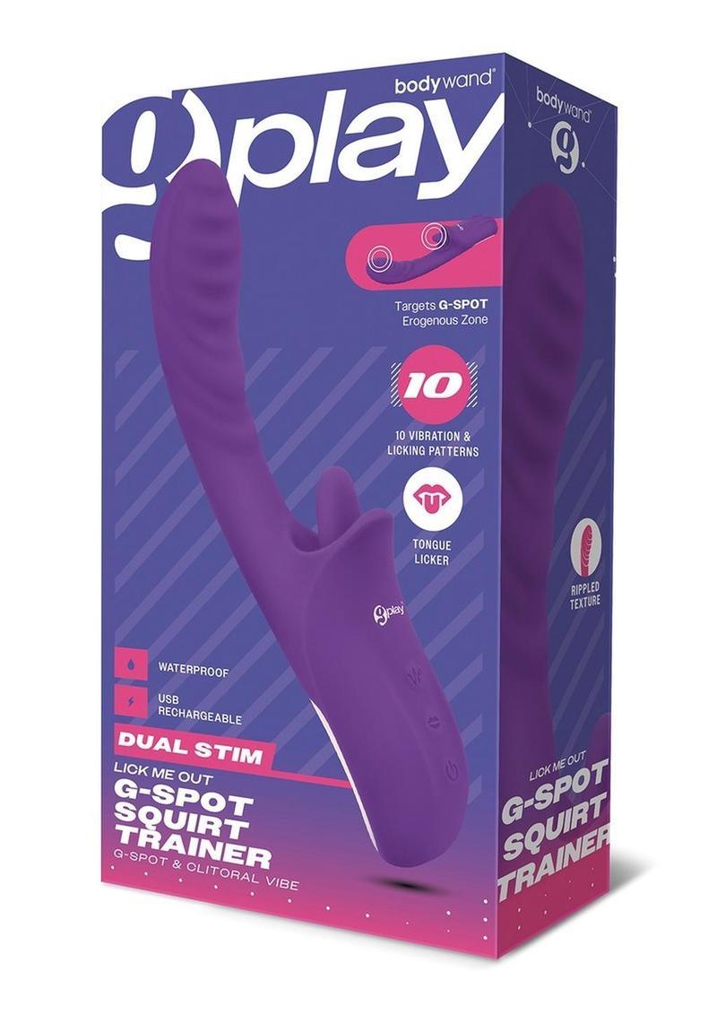 Bodywand G-Play Rechargeable Silicone Dual Stim Lick Me Out G-Spot Squirt Trainer Vibrator with Clitoral Stimulator - Buy At Luxury Toy X - Free 3-Day Shipping