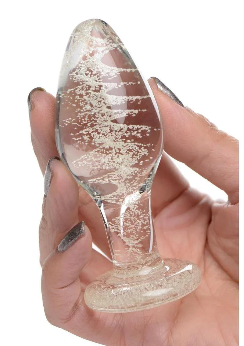 Booty Sparks Glow In The Dark Glass Anal Plug Booty Sparks Glow In The Dark Glass Anal Plug