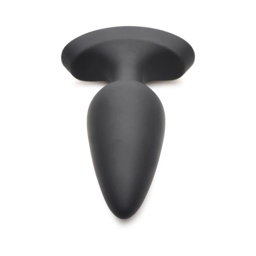 Booty Sparks Laser Heart Rechargeable Silicone Anal Plug with Remote Control - Large - Black with Red Lights - Buy At Luxury Toy X - Free 3-Day Shipping