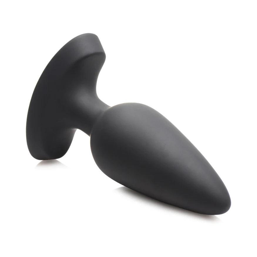 Booty Sparks Laser Heart Rechargeable Silicone Anal Plug with Remote Control - Large - Black with Red Lights - Buy At Luxury Toy X - Free 3-Day Shipping