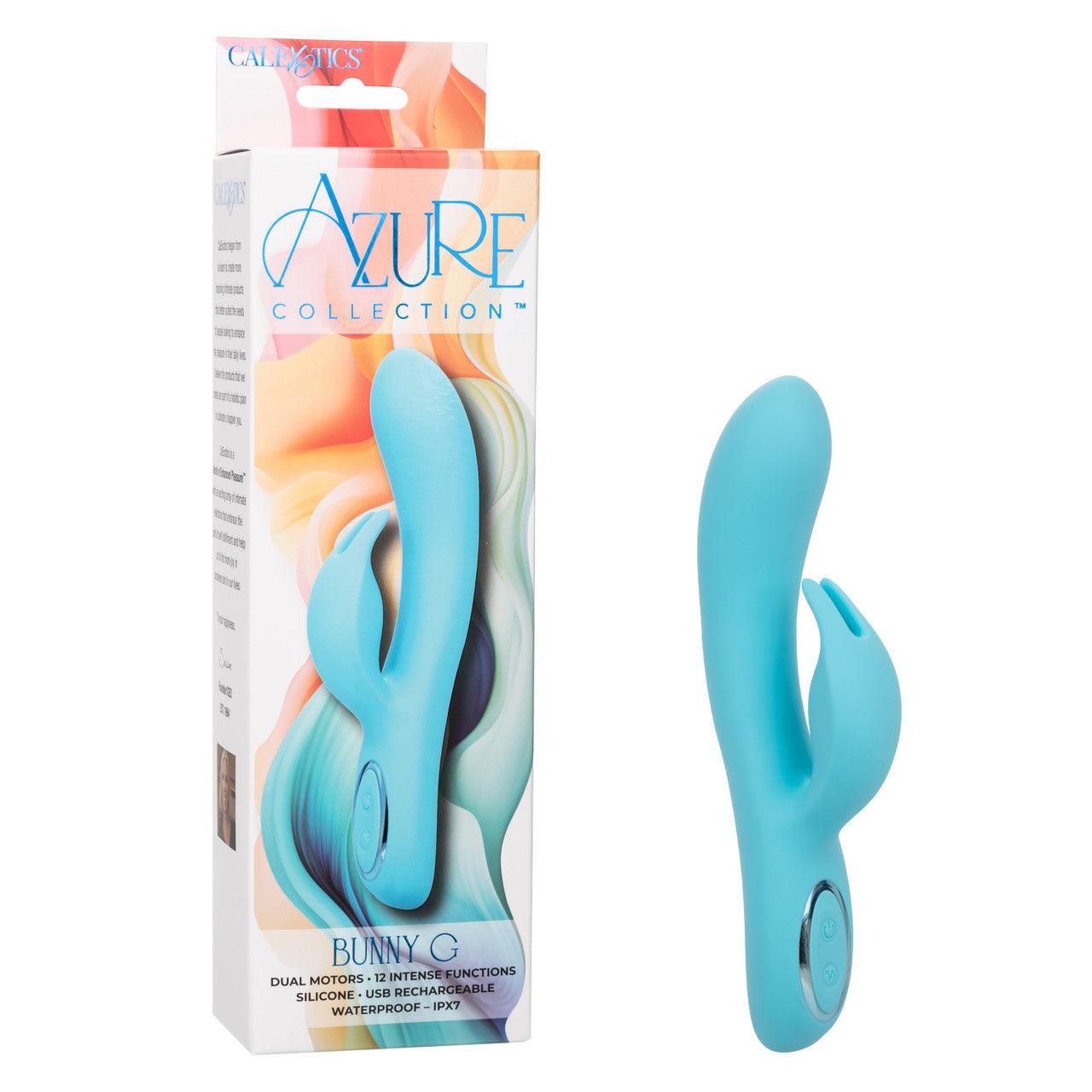 CalExotics Azure Collection Bunny G Rechargeable Silicone Vibrator - Buy At Luxury Toy X - Free 3-Day Shipping