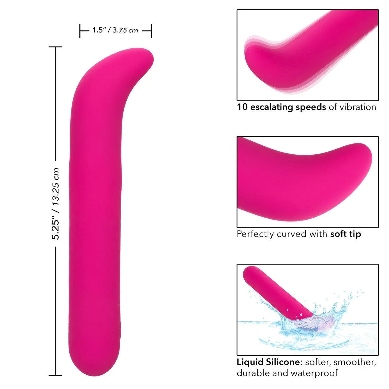 CalExotics Bliss Liquid G-Vibe Silicone Rechargeable G-Spot Vibrator - Buy At Luxury Toy X - Free 3-Day Shipping
