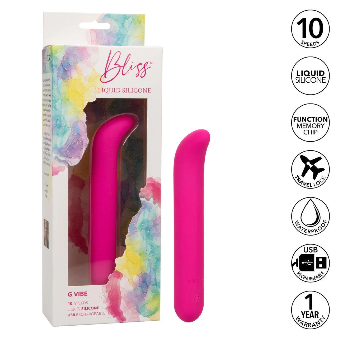 CalExotics Bliss Liquid G-Vibe Silicone Rechargeable G-Spot Vibrator - Buy At Luxury Toy X - Free 3-Day Shipping