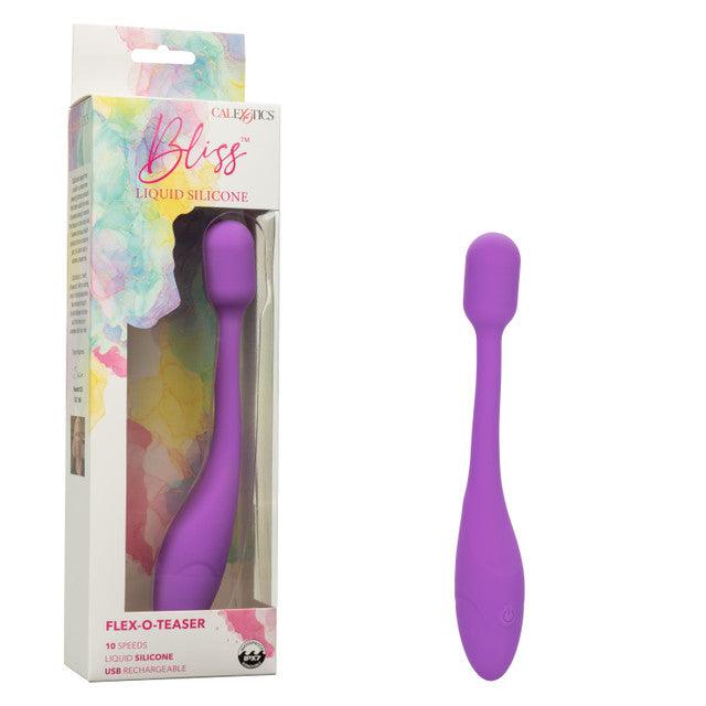 CalExotics Bliss Liquid Silicone Flex-O-Teaser Rechargeable Clitoral Stimulator - Buy At Luxury Toy X - Free 3-Day Shipping