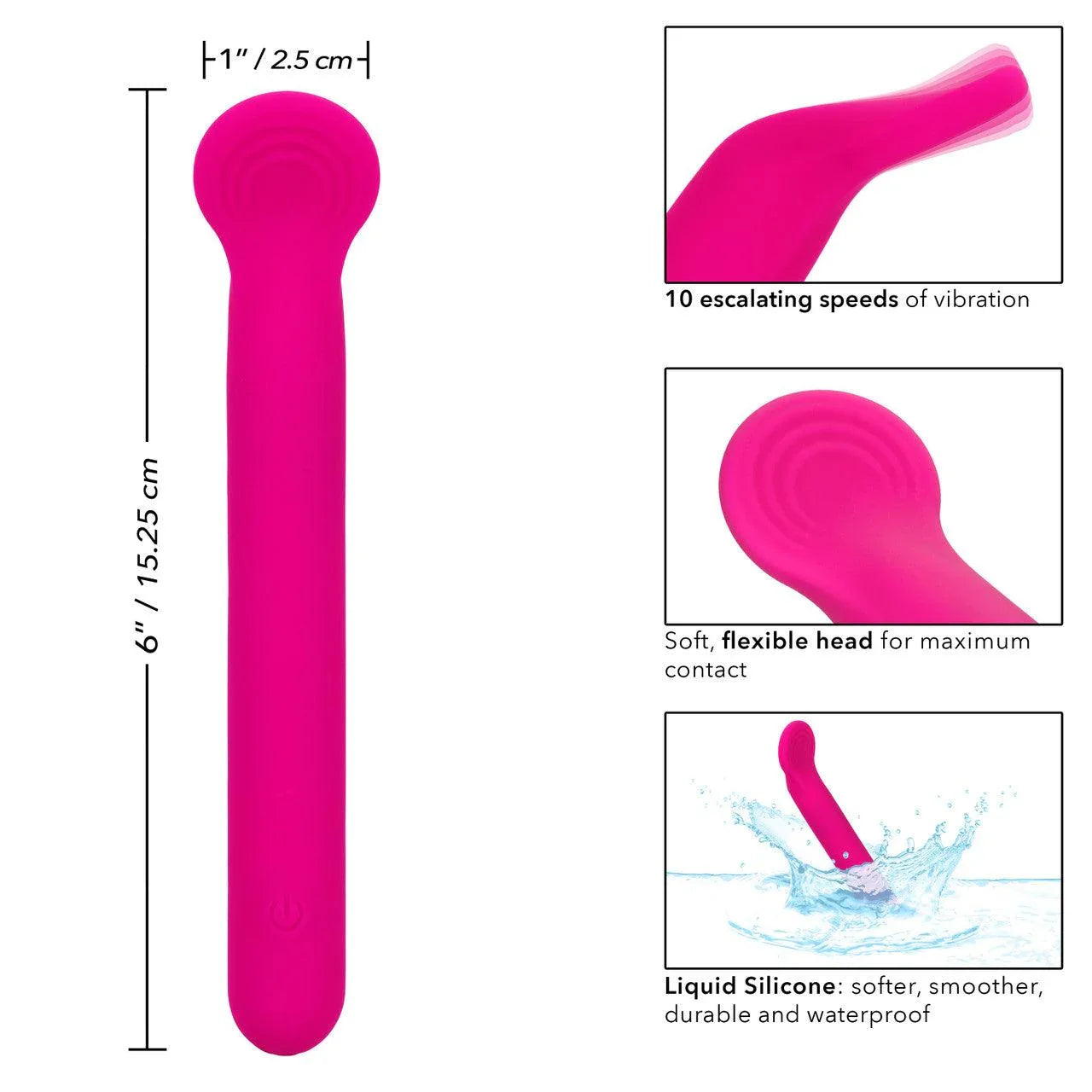 CalExotics Bliss Liquid Silicone Mini Clitoriffic Rechargeable Stimulator - Buy At Luxury Toy X - Free 3-Day Shipping