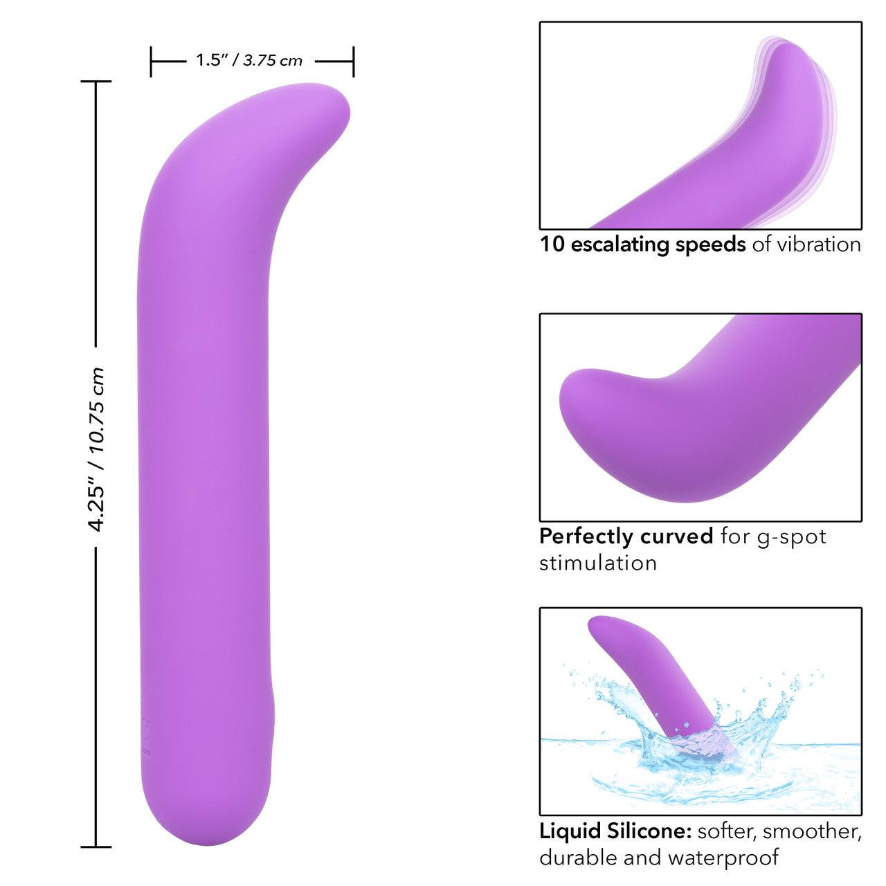 CalExotics Bliss Liquid Silicone Rechargeable Mini G Vibrator - Purple - Buy At Luxury Toy X - Free 3-Day Shipping