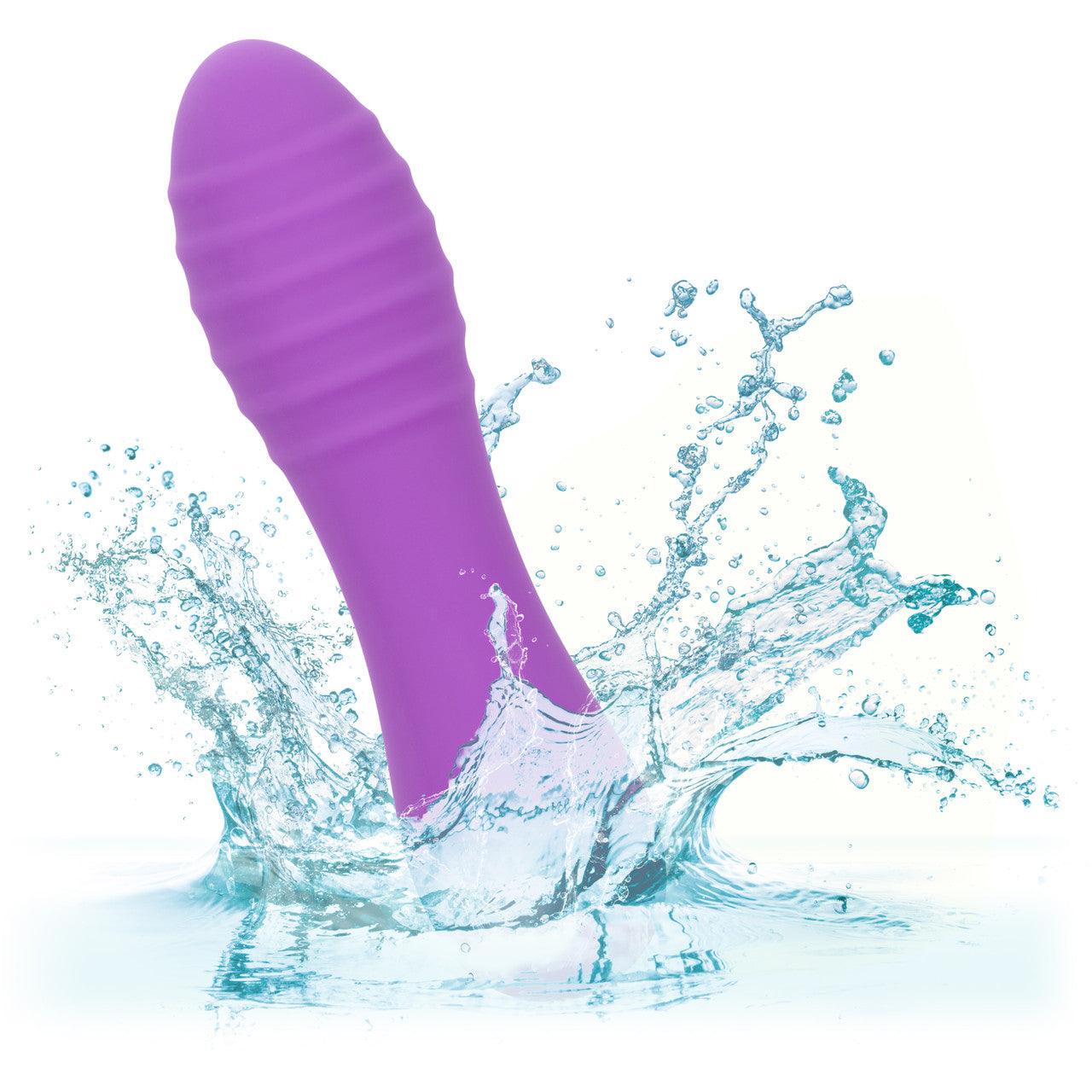 CalExotics Bliss Liquid Silicone Ripple Rechargeable Vibrator with Clitoral Stimulator - Buy At Luxury Toy X - Free 3-Day Shipping