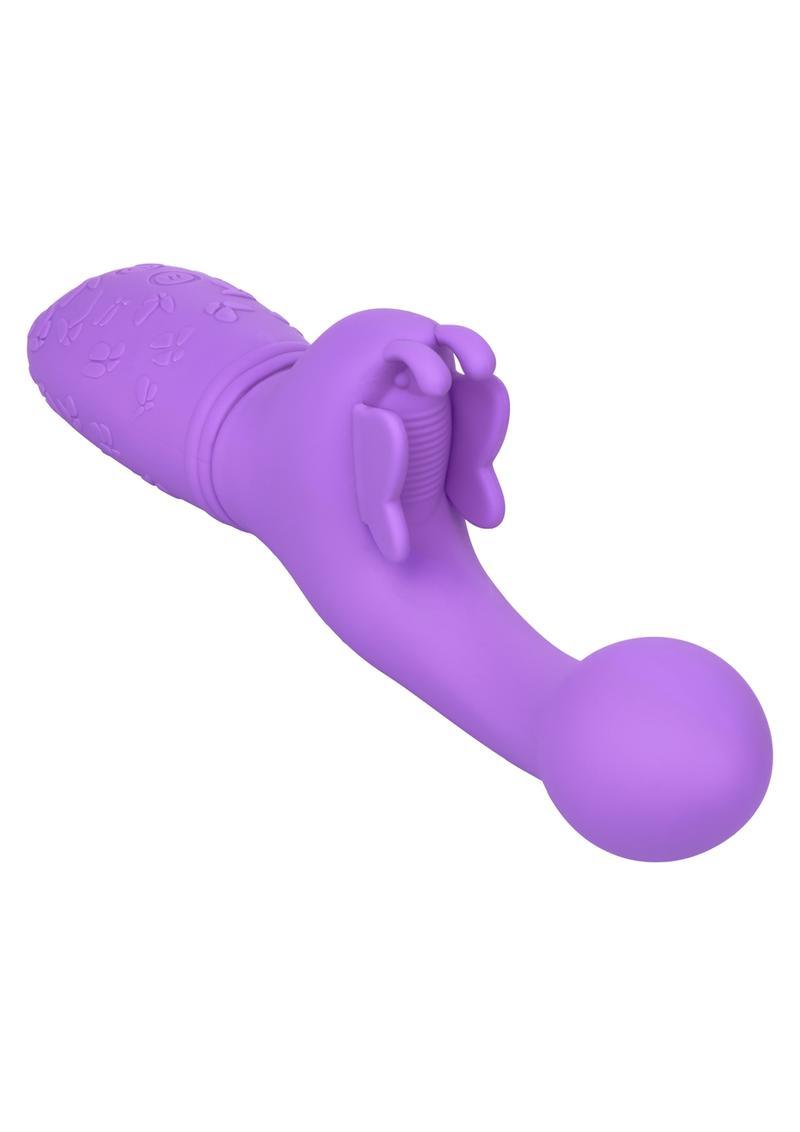 CalExotics Butterfly Kiss Rechargeable Silicone Dual Vibrator - Buy At Luxury Toy X - Free 3-Day Shipping
