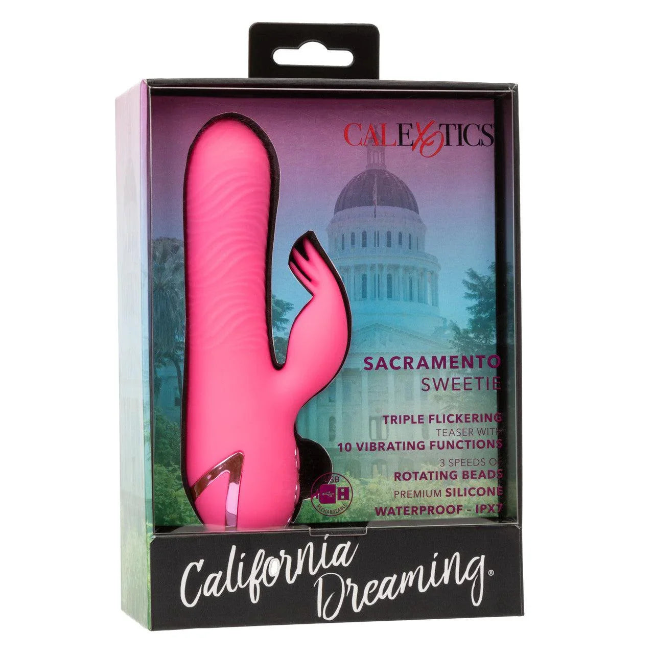 Calexotics California Dreaming Sacramento Sweetie Rechargeable Silicone Dual Vibrator - Buy At Luxury Toy X - Free 3-Day Shipping
