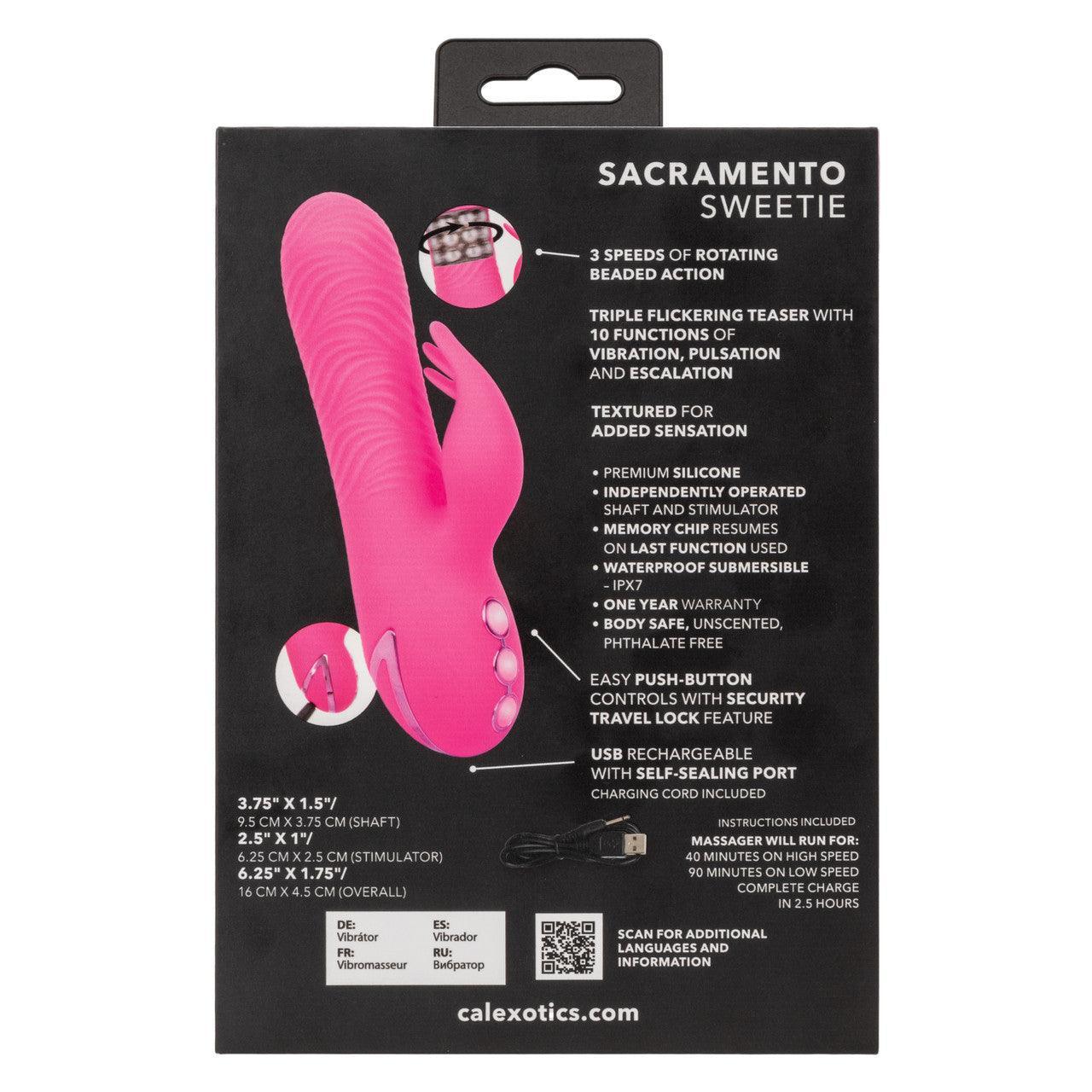 Calexotics California Dreaming Sacramento Sweetie Rechargeable Silicone Dual Vibrator - Buy At Luxury Toy X - Free 3-Day Shipping