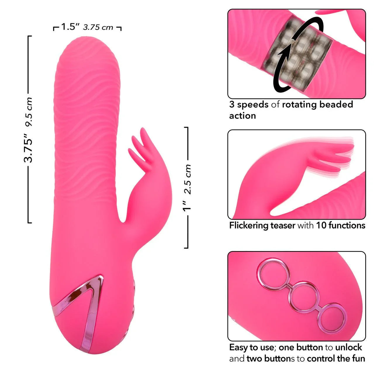 Calexotics California Dreaming Sacramento Sweetie Rechargeable Silicone Dual Vibrator - Buy At Luxury Toy X - Free 3-Day Shipping